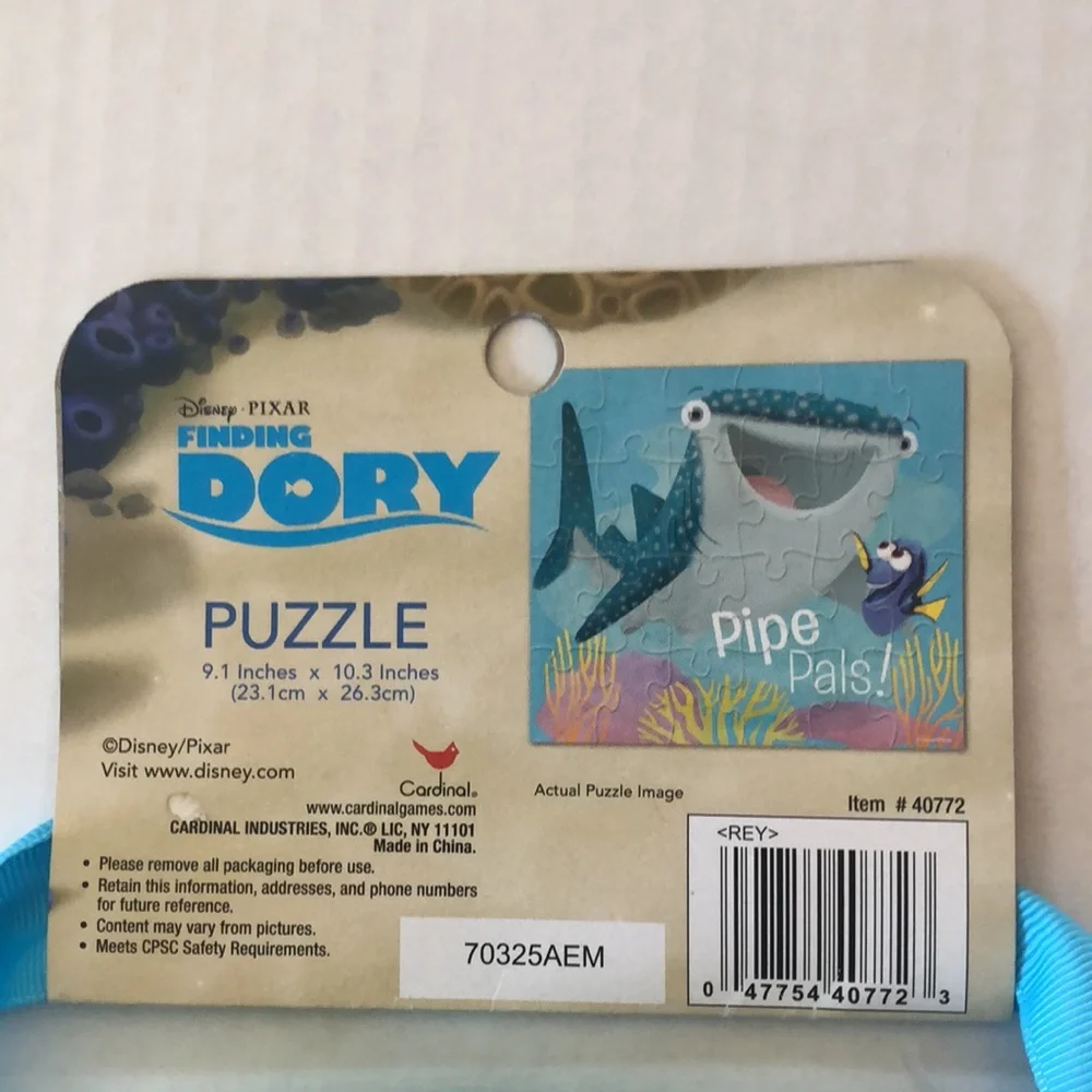 🌵 3/$15 Disney Pixar Finding Dory 24 piece puzzle matching bag (see description)